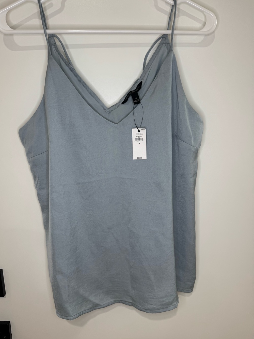 Banana Republic Satin Tie-Back Camisole Top Dust Blue